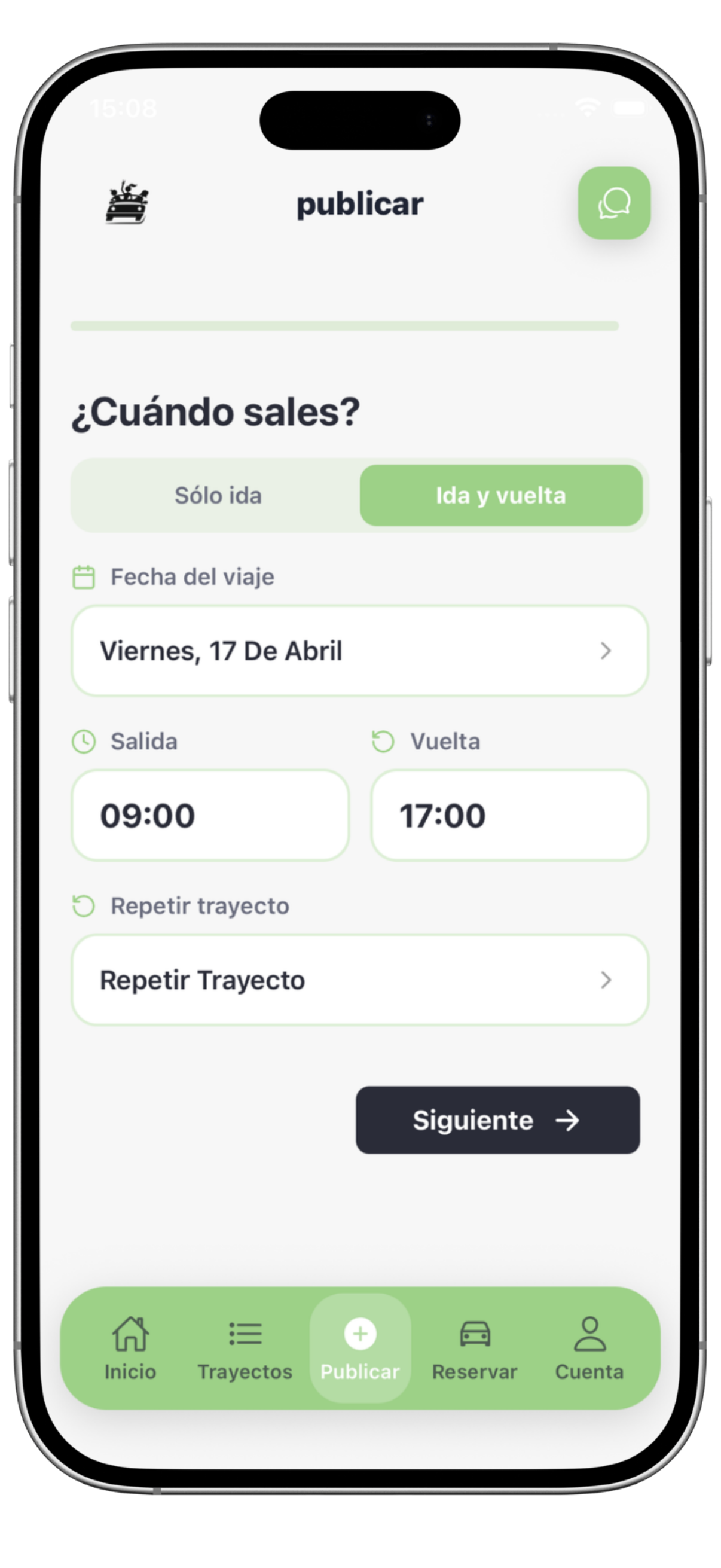 Publica tus trayectos